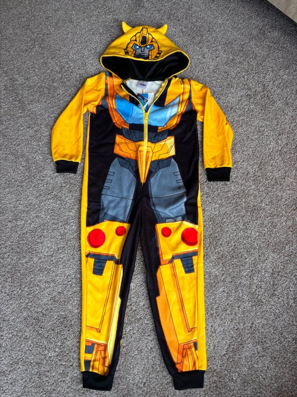 NEW Transformers Bumble Bee Character Onsie/Pajamas/Costume Size 6